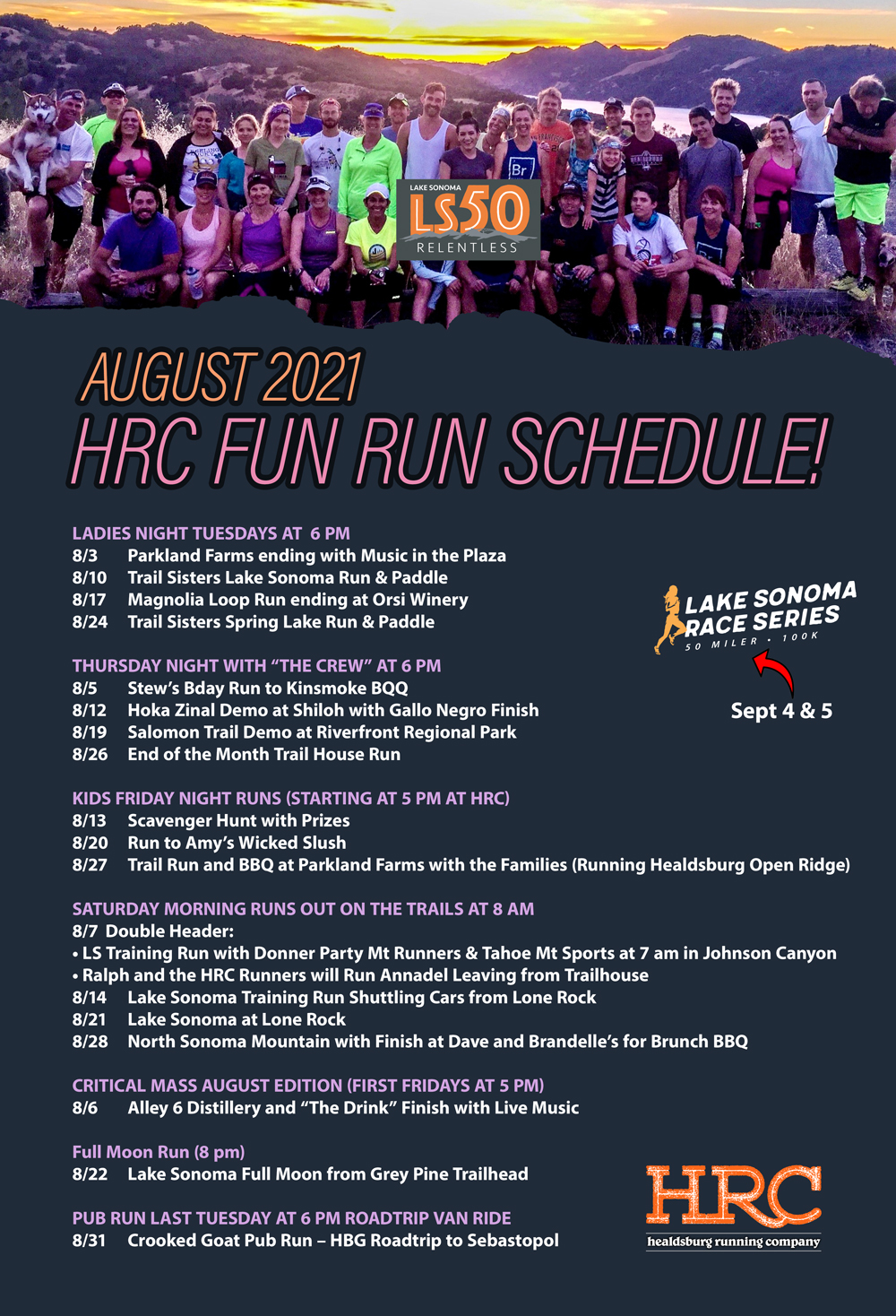 Healdsburg Running Company Runs